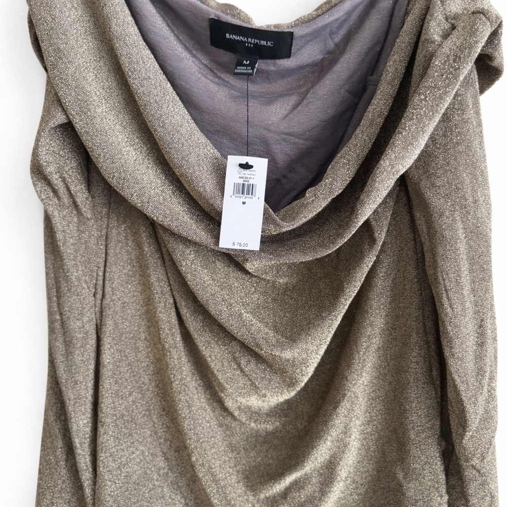 Banana Republic Gold off the shoulder top